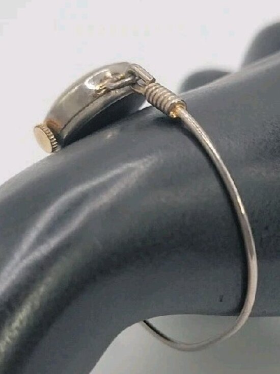 Vintage Marcel Boucher 17 Jewels Mechanical Ladies Watch Bangle Bracelet 6.25\